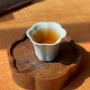 Begonia Rim Cup | Handmade Ru Porcelain Gongfu Teacup | Sky Blue Glaze