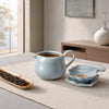 Hu Lu Fairness Pitcher | Handmade Ru Porcelain | Sky Blue Glaze