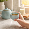 Luo Han Cup | Fully Handmade Ru Porcelain Gongfu Teacup | Sky Blue Glaze