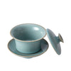 Ma Ti Gaiwan | Fully Handmade Ru Porcelain | Antique Sky Blue Glaze