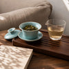 Ma Ti Gaiwan | Fully Handmade Ru Porcelain | Antique Sky Blue Glaze