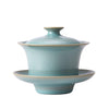 Ma Ti Gaiwan | Fully Handmade Ru Porcelain | Antique Sky Blue Glaze