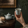 Small Zhu Jie Cup |  Fully Handmade Ru Porcelain Gongfu Teacup | Antique Sky Blue Glaze