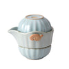 Tea for One Set | Handmade Ru Porcelain Gongfu Tea Set | Sky Blue Glaze