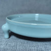 Three-Footed Brush Washer | Fully Handmade Ru Porcelain | Sky Blue Glaze