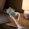 Ya Shou Cup | Fully Handmade Ru Porcelain Gongfu Teacup | Sky Blue Glaze